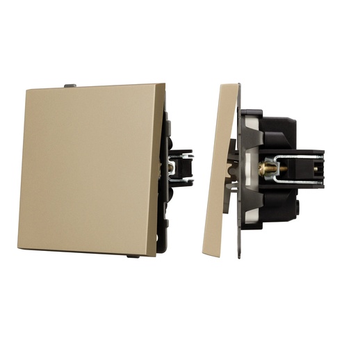 Механизм выключателя одноклавишный перекрёстный SWT-TENDO-MKX1-SFPL-GD (230V, 10A) (Arlight, -)