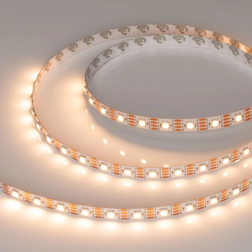 Лента светодиодная SPI-B60-10mm 12V Warm2700-PX1-RAM (9.3 W/m, IP20, 5060, 5m) (Arlight, бегущий огонь)
