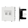 Механизм сдвоенной компьютерной розетки SCT-NOBE-MPC2-SFPL-WH (RJ-45, CAT6) (Arlight, -)
