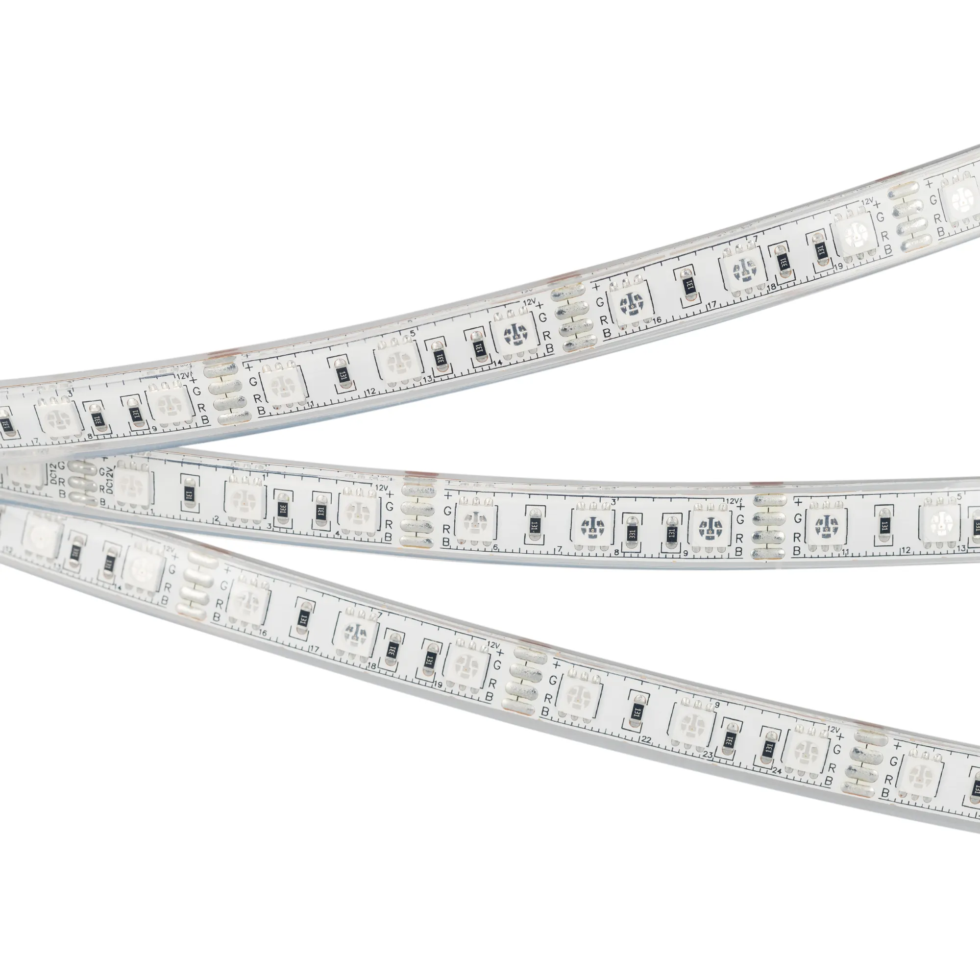 Лента светодиодная герметичная RTW-PU-B60-12.5mm 12V RGB (14.4 W/m, IP68, Wire 2m, 5m) (Arlight, -) - изображение товара