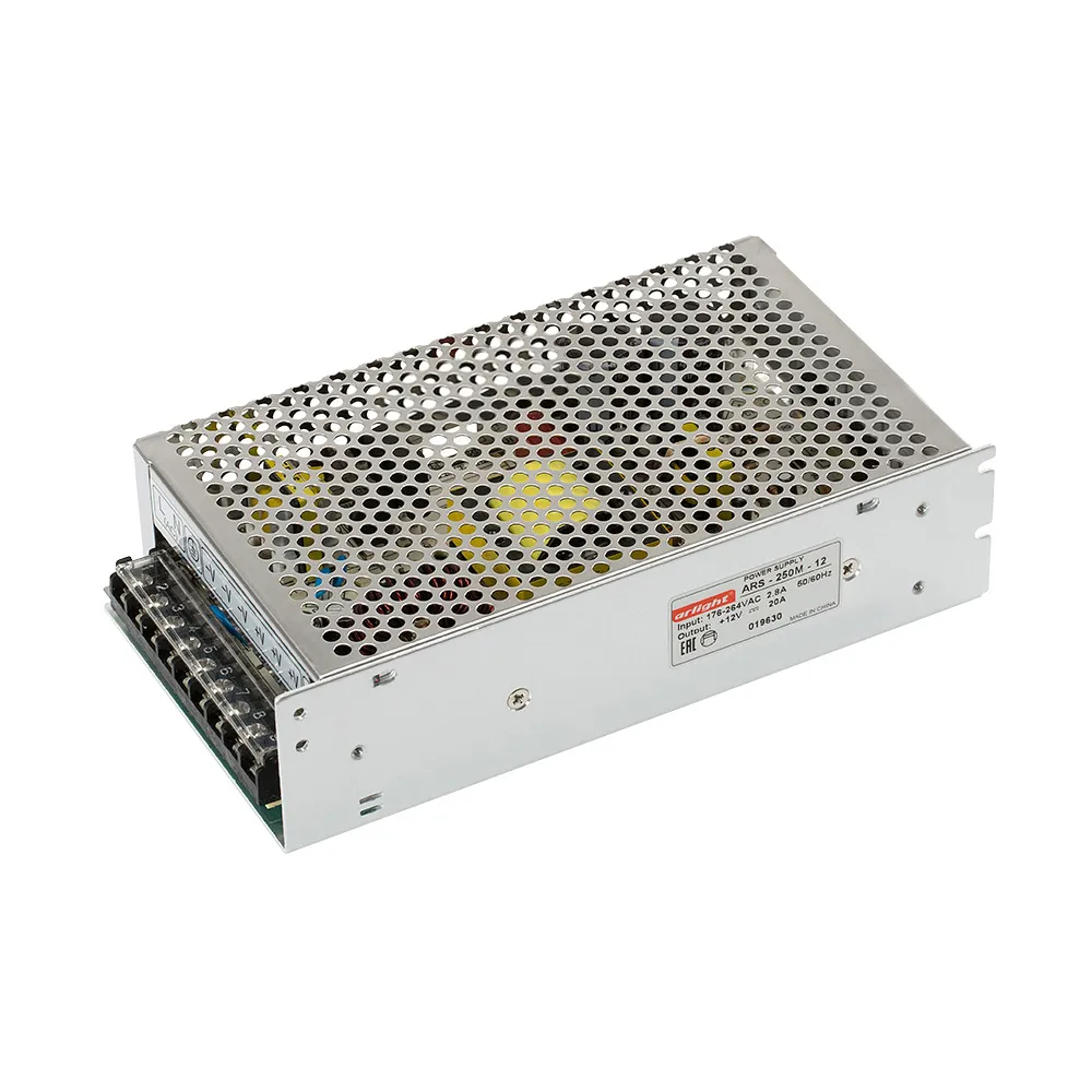 Блок питания HTS-250M-12 (12V, 20A, 240W) (Arlight, IP20 Сетка, 3 года) - изображение товара