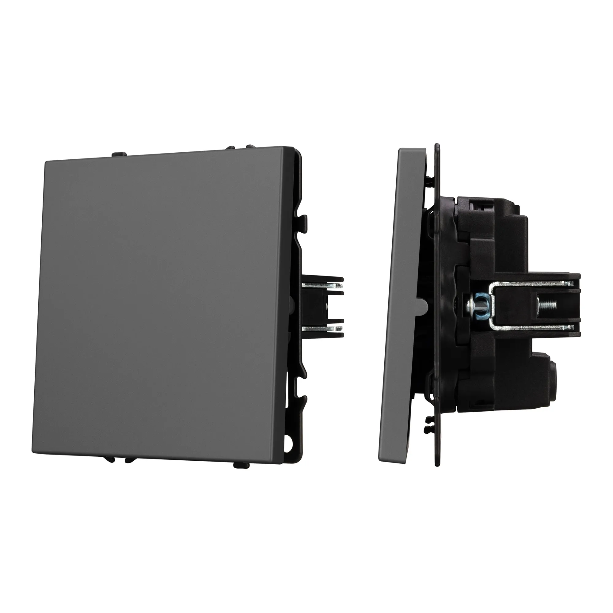 Механизм выключателя одноклавишный перекрёстный SWT-NOBE-MKX1-SFPL-GR (230V, 10A) (Arlight, -) - изображение товара